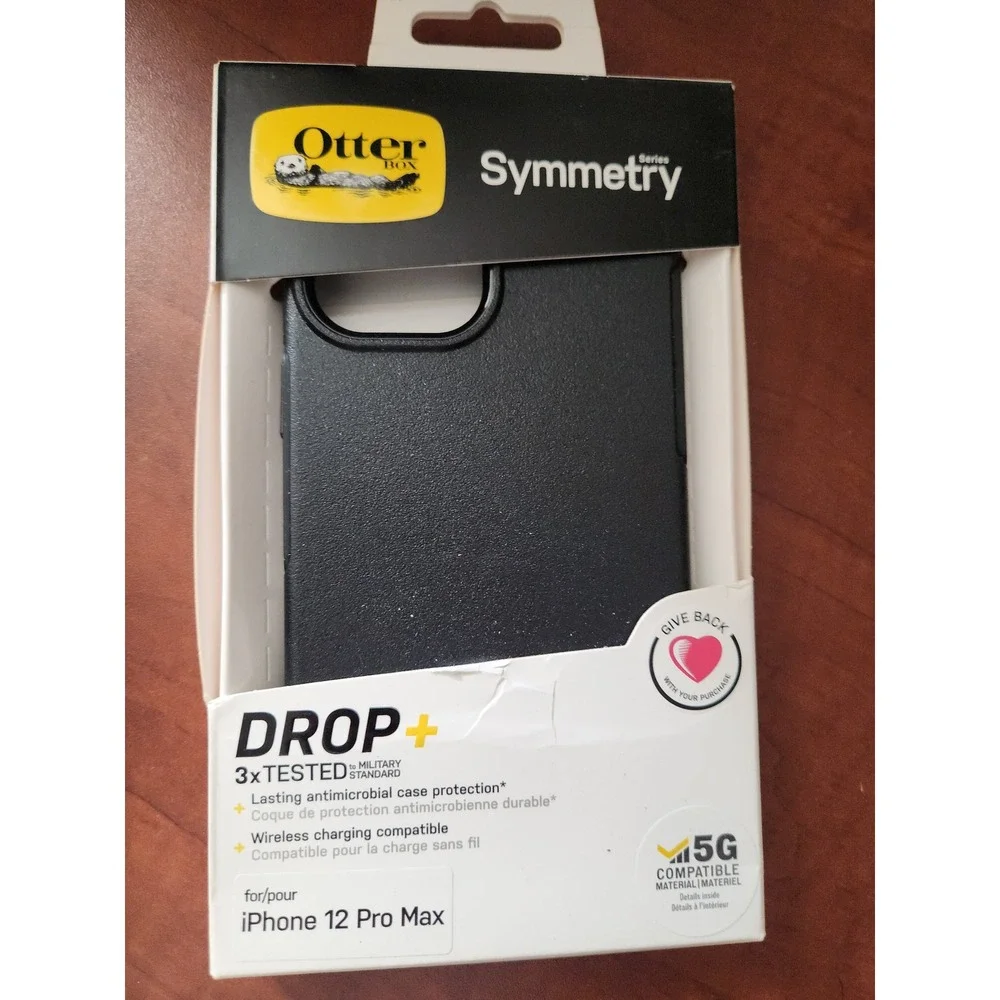 OtterBox iPhone 12 Pro Max Symmetry Case and Alpha Glass Screen Protector Bundle